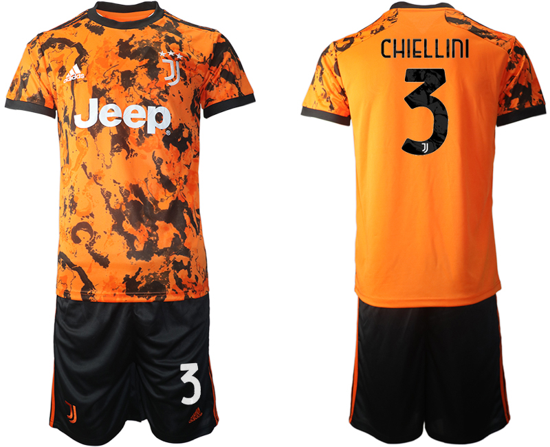 Men 2020-2021 club Juventus Second away #3 orange Soccer Jerseys
